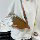 Corduroy Fanny Pack Female Chest Bags Belt Bag Women's