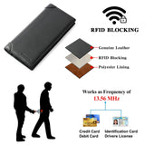 Top Men Leather Wallets Purse Clutch Money Bag