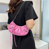 Rivet Shoulder Bag Purse Mini Crossbody Punk Style Female Handbag