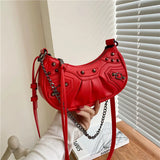 Rivet Shoulder Bag Purse Mini Crossbody Punk Style Female Handbag