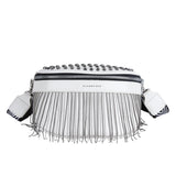Tassel Leather Waist Bag Rivet Desing Large Capacity Crossbody Chest Pack Purses