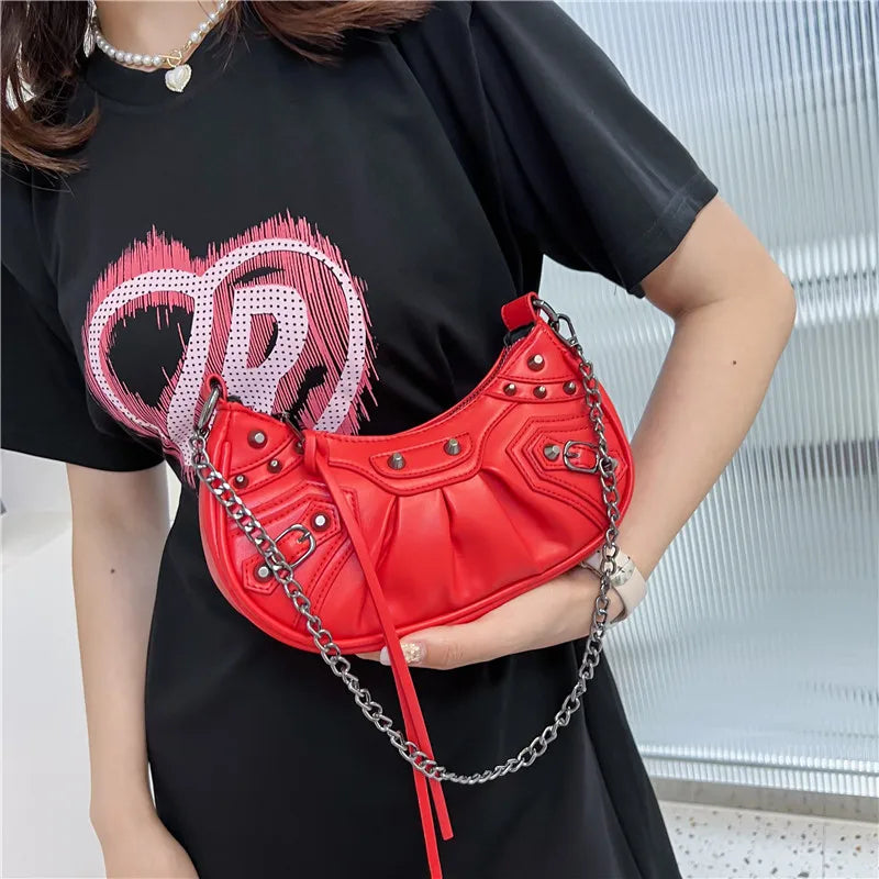 Crescent Designe Underarm Bag Mini Crossbody Bag