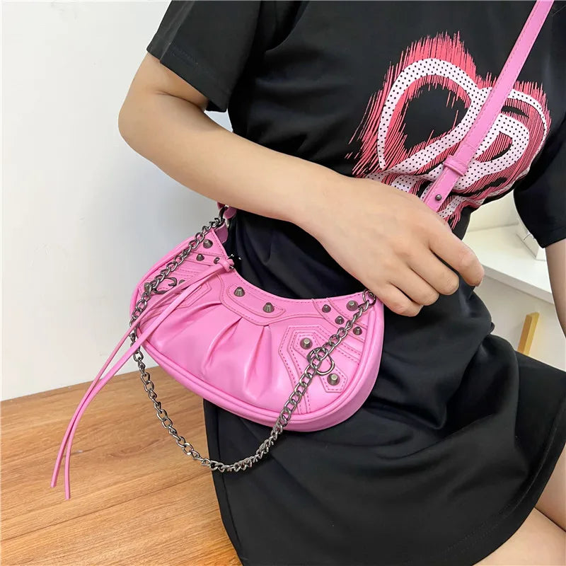 Crescent Designe Underarm Bag Mini Crossbody Bag