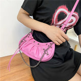 Crescent Designe Underarm Bag Mini Crossbody Bag