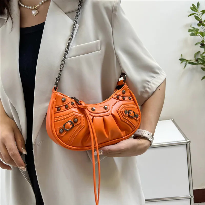 Crescent Designe Underarm Bag Mini Crossbody Bag