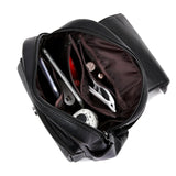 Women Leather School Backpack High Capacity Travel Bag