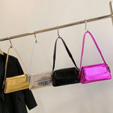 Women Crocodile Leather Shoulder Bag Armpit Handbag Crossbody Evening Clutch