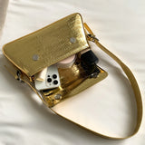 Women Crocodile Leather Shoulder Bag Armpit Handbag Crossbody Evening Clutch