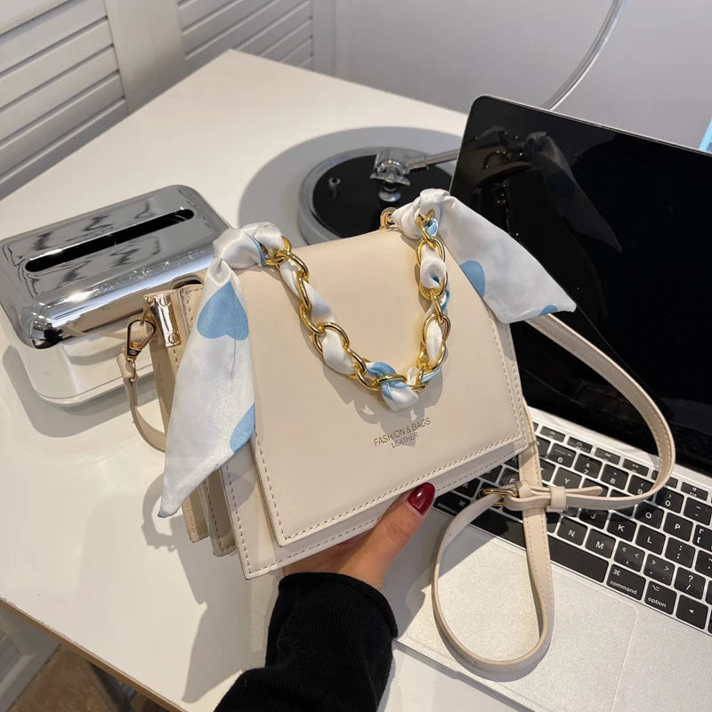 Women Chain Shoulder Crossbody Flap Bag Purse