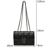 Leather Chain Crossbody Bag Women Handbag Small Tote Purse Shoulder Bag