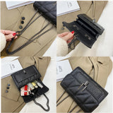 Leather Chain Crossbody Bag Women Handbag Small Tote Purse Shoulder Bag
