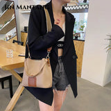 Women Messenger Bucket Bag Retro Handbag