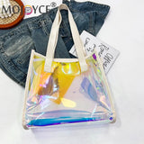 Women PVC Waterproof Totes Travel Shoulder Bags