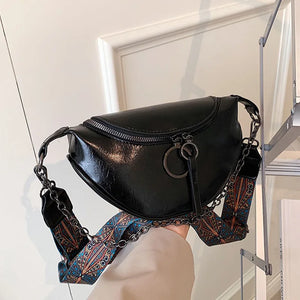 Women Waist Bag Retro Female Pu Leather Fanny Pack Chest Bags Belt Bag