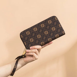 Print Leather Clutch Bag for Women Wallets Phone Card Holder