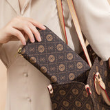 Print Leather Clutch Bag for Women Wallets Phone Card Holder