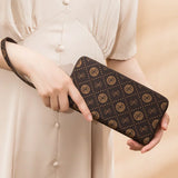 Print Leather Clutch Bag for Women Wallets Phone Card Holder