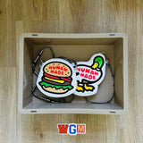 Hamburger Graphic Duck Backpack for Men and Women