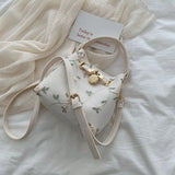 High Quality Crossbody Bag for Women, Floral Bucket Shoulder Messenger Bag