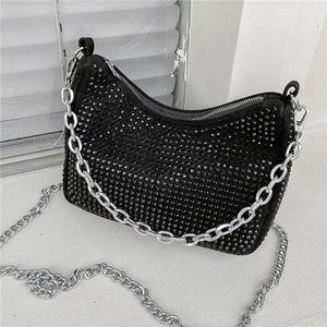 Bright Diamond Underarm Bag Chains Shoulder Messenger Bag