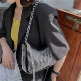 Bright Diamond Underarm Bag Chains Shoulder Messenger Bag