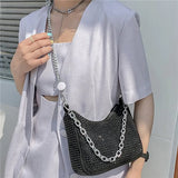 Bright Diamond Underarm Bag Chains Shoulder Messenger Bag