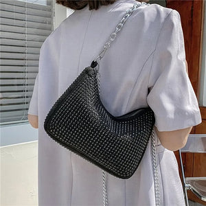 Bright Diamond Underarm Bag Chains Shoulder Messenger Bag