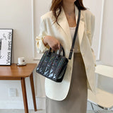 Bright Leather Crossbody Bags for Women Small Tote Bag Lady Shoulder Bag