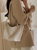 Women's Bucket Shoulder Bag Pu Leather Handbag Crossbody Tote