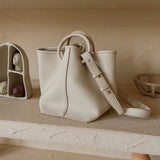 Women's Bucket Shoulder Bag Pu Leather Handbag Crossbody Tote