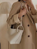 Women's Bucket Shoulder Bag Pu Leather Handbag Crossbody Tote
