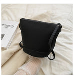 Soft Leather Crossbody Bag Bucket Shoulder Bag