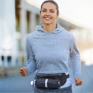 Waterproof Waist Belt Bag with Bottle Holder