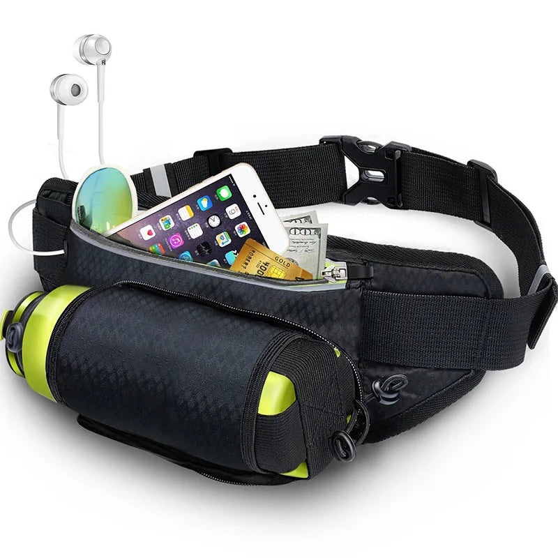 Waterproof Waist Belt Bag with Bottle Holder