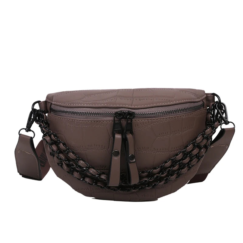 Stone Pattern Women Waist Bag Phone Pack Purse Fanny Pack Waist Pack