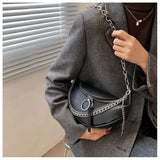 Leather Chain Waist Belt Bag Women Crossbody Chest Pack Phone Purse Fanny Pack