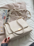 Classic Women Shoulder Bag High Soft PU Leather Solid Underarm Bags