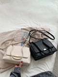 Classic Women Shoulder Bag High Soft PU Leather Solid Underarm Bags