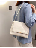 Classic Women Shoulder Bag High Soft PU Leather Solid Underarm Bags