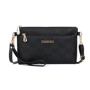 Leather Cross Body Clutch Bag Women Shoulder Small Messenger Bag