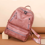 Cowhide Satchel Backpack Multifunctional Travel Bag Vintage Women Backpack