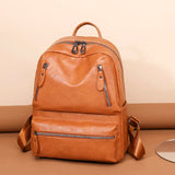 Cowhide Satchel Backpack Multifunctional Travel Bag Vintage Women Backpack
