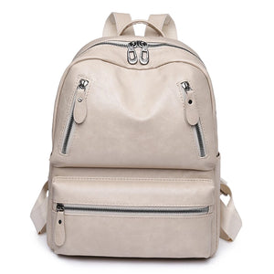 Cowhide Satchel Backpack Multifunctional Travel Bag Vintage Women Backpack