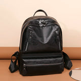 Cowhide Satchel Backpack Multifunctional Travel Bag Vintage Women Backpack