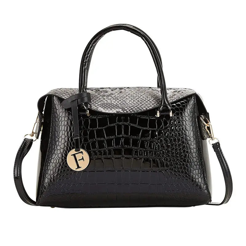 Crocodile Pattern Women Bag High Pu Leather Tote Handbags Ladies Snakeskin