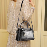 Crocodile Pattern Women Bag High Pu Leather Tote Handbags Ladies Snakeskin
