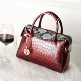 Crocodile Pattern Women Bag High Pu Leather Tote Handbags Ladies Snakeskin