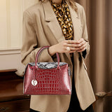 Crocodile Pattern Women Bag High Pu Leather Tote Handbags Ladies Snakeskin