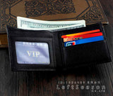 Crocodile Texture Leather Men's Short Wallet