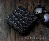Crocodile Texture Leather Men's Short Wallet